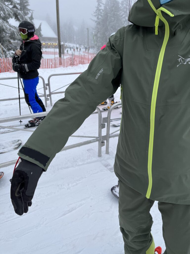 Repaired ski jacket